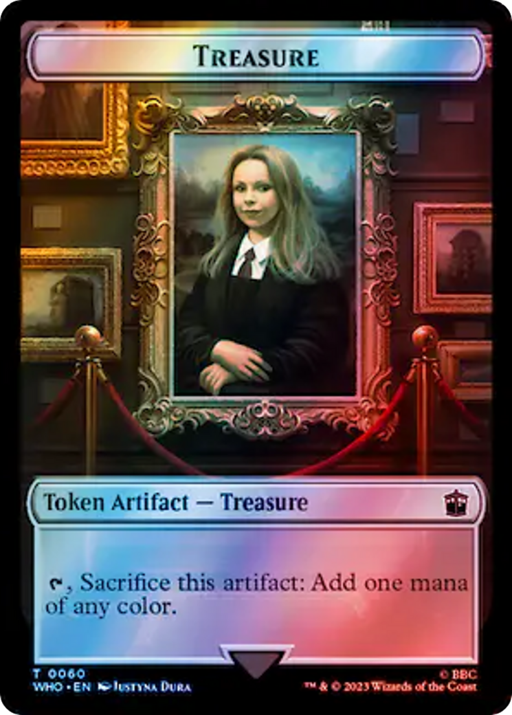 Soldier // Treasure (0060) Double-Sided Token (Surge Foil) [Doctor Who Tokens] | Total Play