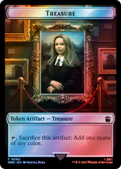 Warrior // Treasure (0060) Double-Sided Token (Surge Foil) [Doctor Who Tokens] | Total Play