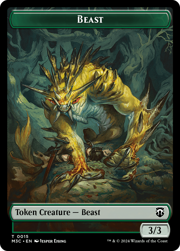 Beast (0015) // Insect (0025) Double-Sided Token [Modern Horizons 3 Commander Tokens] | Total Play
