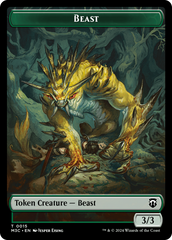 Beast (0015) (Ripple Foil) // Insect (0025) Double-Sided Token [Modern Horizons 3 Commander Tokens] | Total Play