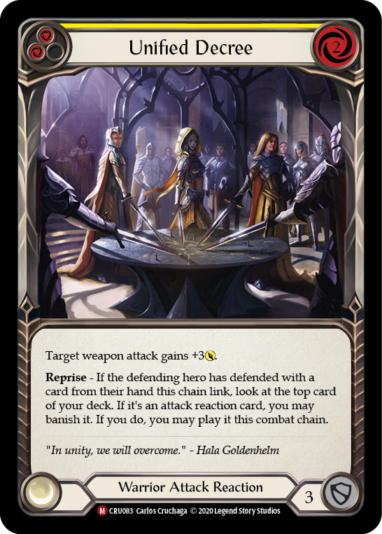 Unified Decree [CRU083] (Crucible of War)  1st Edition Rainbow Foil | Total Play