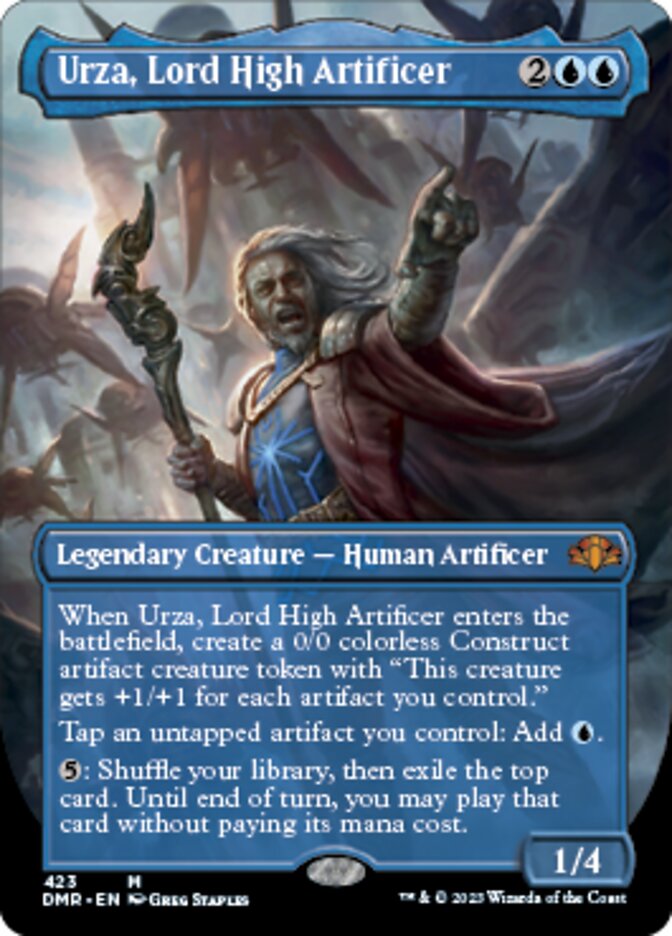 Urza, Lord High Artificer (Borderless Alternate Art) [Dominaria Remastered] | Total Play