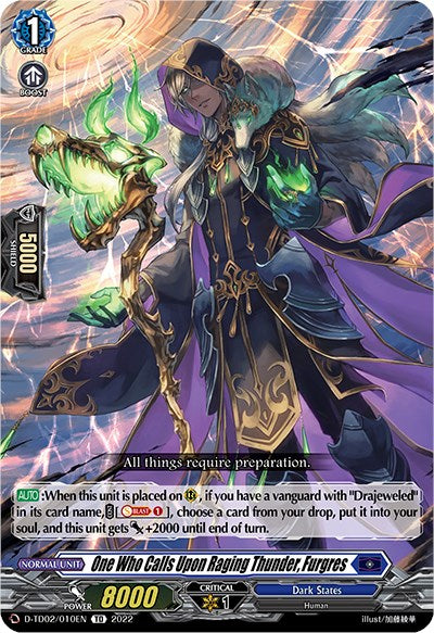 One Who Calls Upon Raging Thunder, Furgres (D-TD02/010EN) [Michiru Hazama -Demonic Jewel Dragon of the Four Flames-] | Total Play