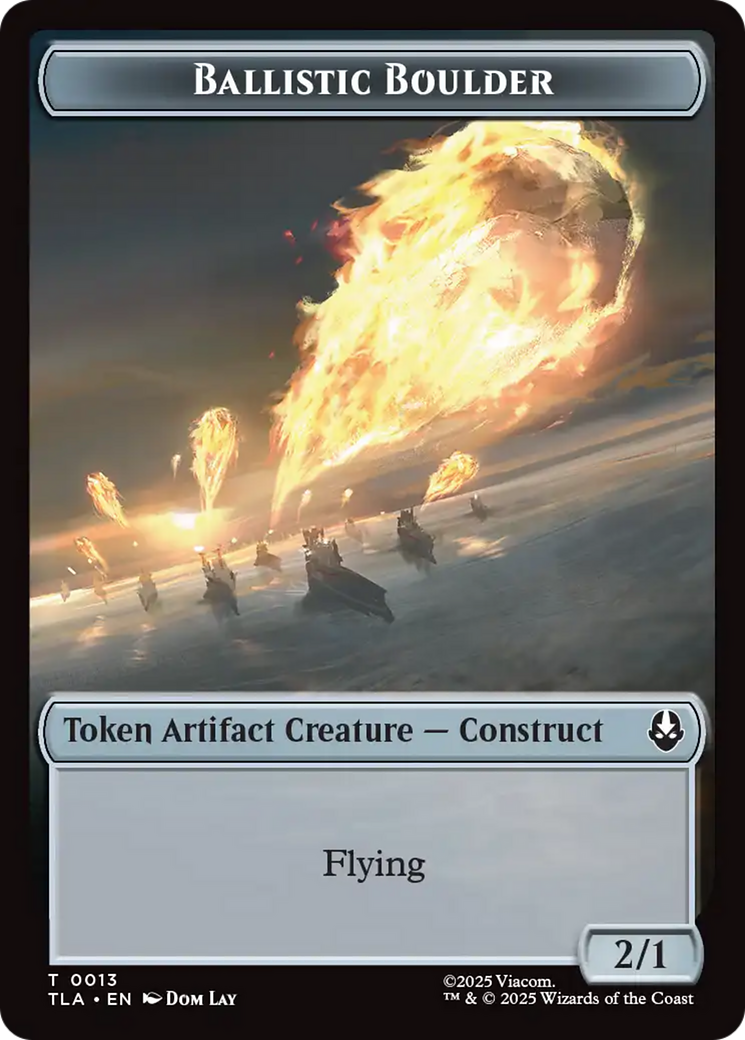 Ballistic Boulder // Food (0019) Double-Sided Token [Avatar: The Last Airbender Tokens] | Total Play