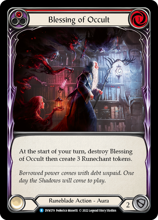 Blessing of Occult (Red) [DYN179] (Dynasty)  Rainbow Foil | Total Play