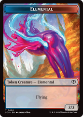 Elemental (0002) // Treasure Double-Sided Token [Secrets of Strixhaven Tokens] | Total Play