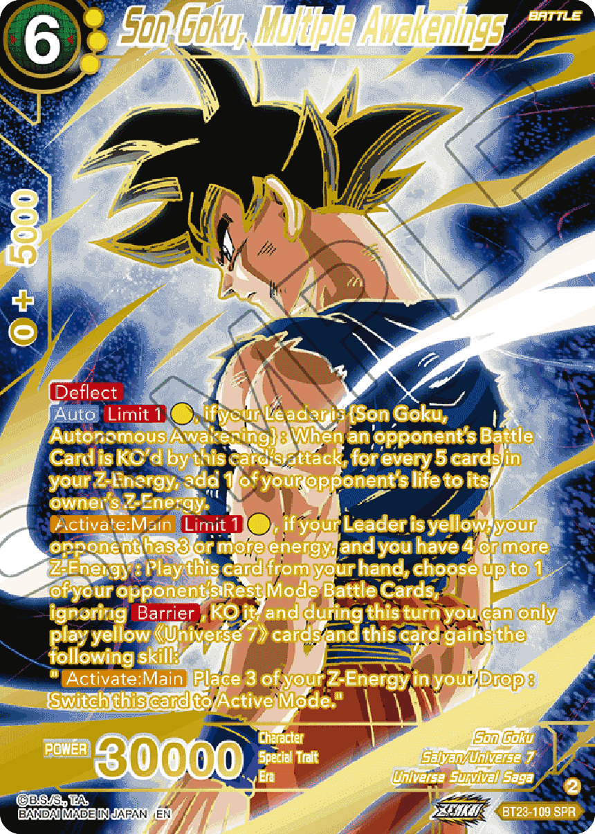 Son Goku, Multiple Awakenings (SPR) (BT23-109) [Perfect Combination] | Total Play
