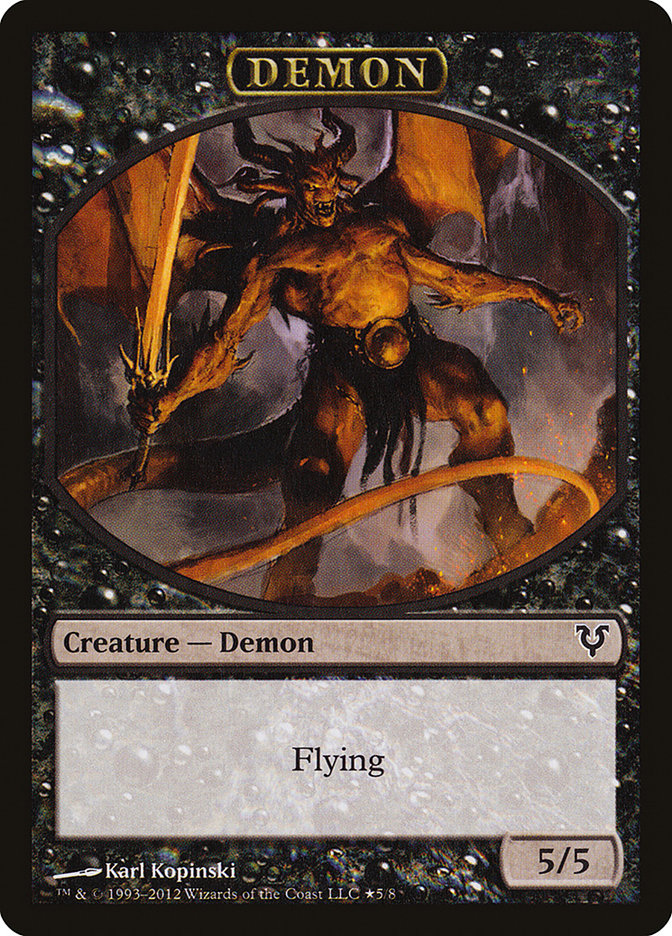 Angel // Demon Double-Sided Token (Oversized) [Open the Helvault] | Total Play