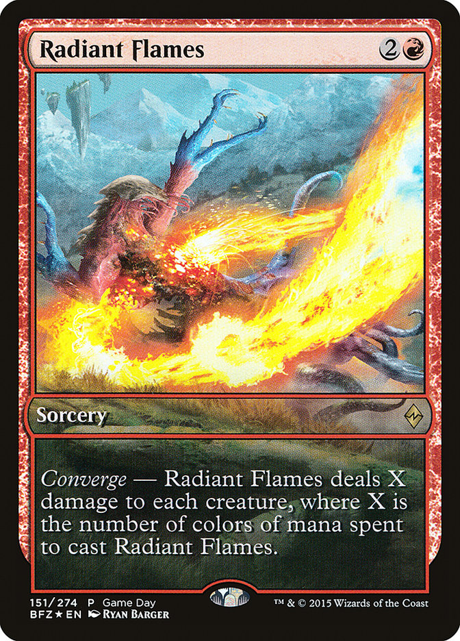 Radiant Flames (Game Day) [Battle for Zendikar Promos] | Total Play