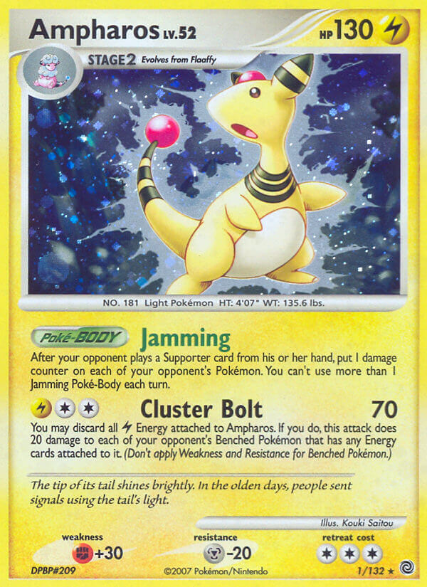Ampharos (1/132) (Theme Deck Exclusive) [Diamond & Pearl: Secret Wonders] | Total Play