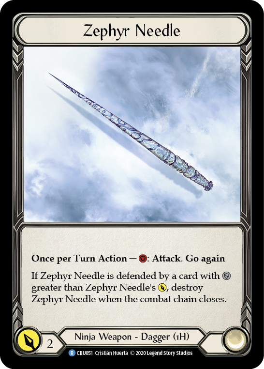 Zephyr Needle [CRU051] (Crucible of War)  1st Edition Cold Foil | Total Play