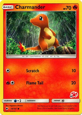 Charmander (18/147) (Charizard Stamp #42) [Battle Academy 2020] | Total Play