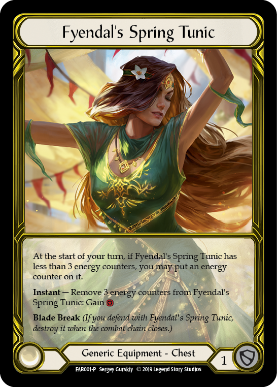 Fyendal's Spring Tunic [FAB001-P] (Promo)  1st Edition Cold Foil - Golden | Total Play
