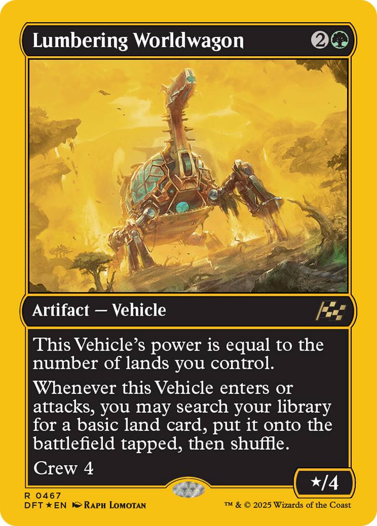 Lumbering Worldwagon (First-Place Foil) [Aetherdrift] | Total Play