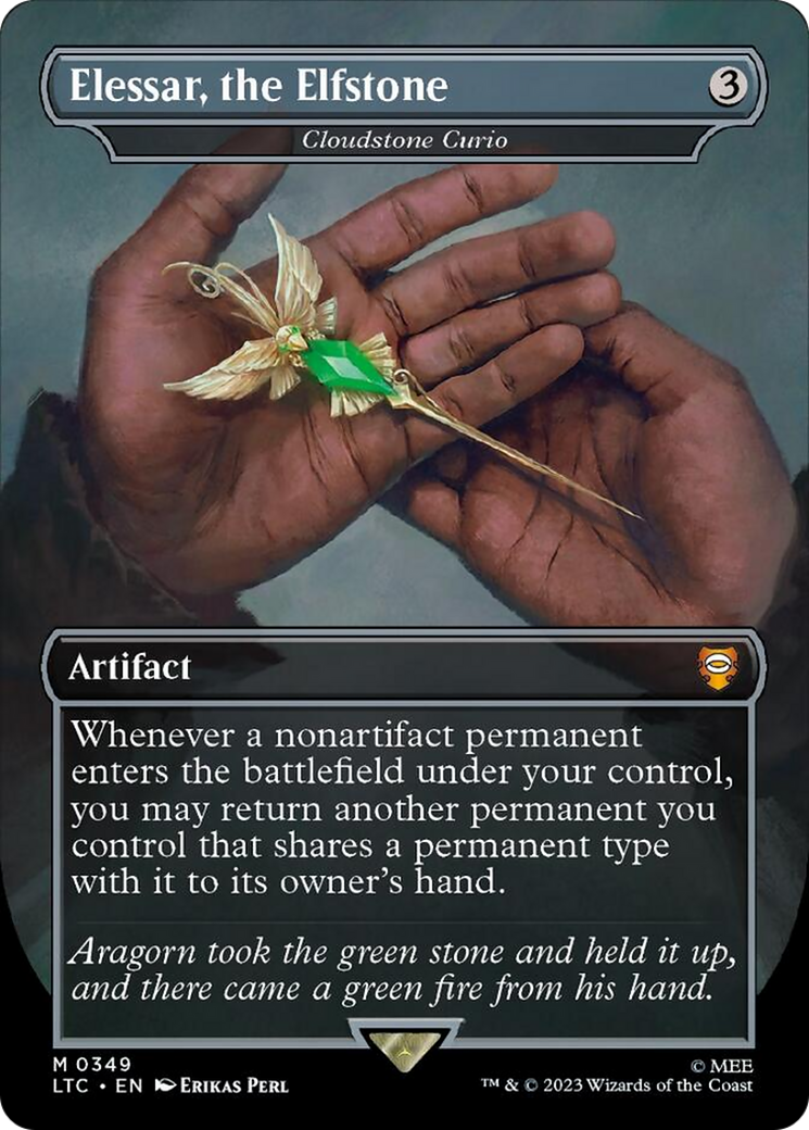 Elessar, the Elfstone - Cloudstone Curio (Borderless) (Surge Foil) [The Lord of the Rings: Tales of Middle-Earth Commander] | Total Play