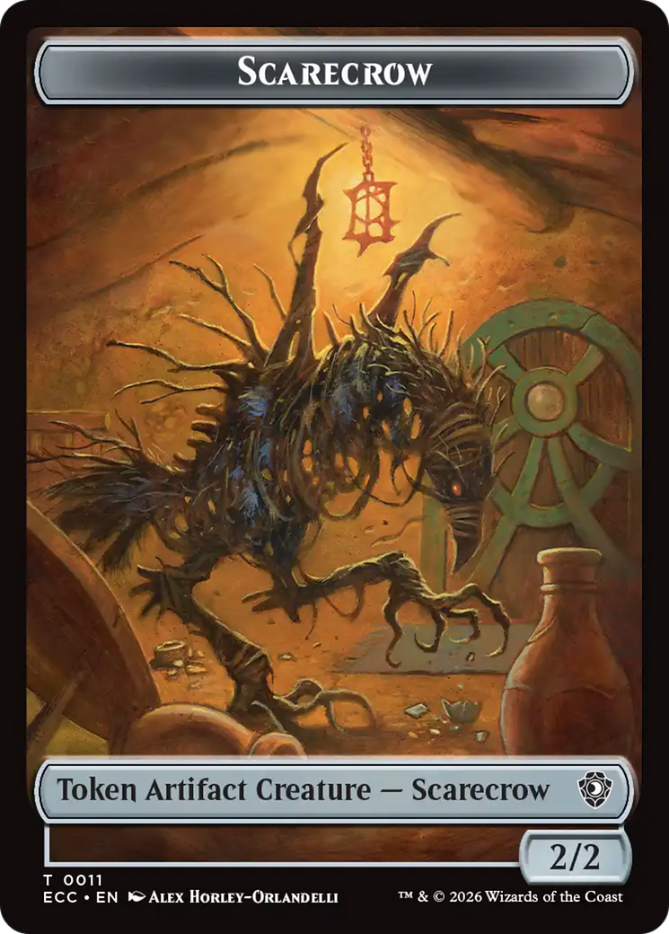 Saproling // Scarecrow Double-Sided Token [Lorwyn Eclipsed Tokens] | Total Play