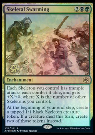 Skeletal Swarming [Dungeons & Dragons: Adventures in the Forgotten Realms Prerelease Promos] | Total Play