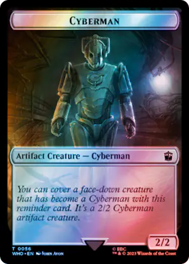 Human Rogue // Cyberman Double-Sided Token (Surge Foil) [Doctor Who Tokens] | Total Play