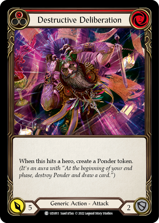 Destructive Deliberation (Red) [UZU011] (Outsiders Uzuri Blitz Deck) | Total Play