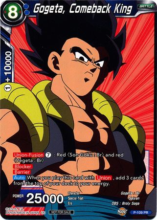 Gogeta, Comeback King (Broly Pack Vol. 3) (P-109) [Promotion Cards] | Total Play