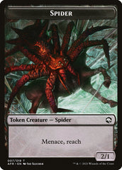 Spider // Lolth, Spider Queen Emblem Double-Sided Token [Dungeons & Dragons: Adventures in the Forgotten Realms Tokens] | Total Play