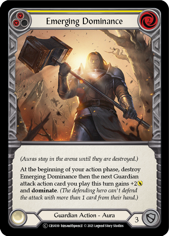 Emerging Dominance (Yellow) [U-CRU039] (Crucible of War Unlimited)  Unlimited Rainbow Foil | Total Play