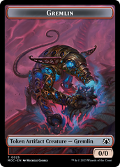 Treasure // Gremlin Double-Sided Token [March of the Machine Commander Tokens] | Total Play