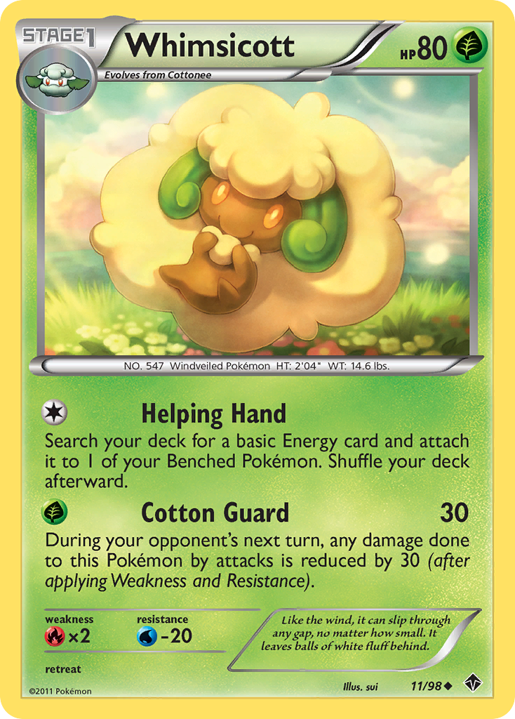 Whimsicott (11/98) [Black & White: Emerging Powers] | Total Play