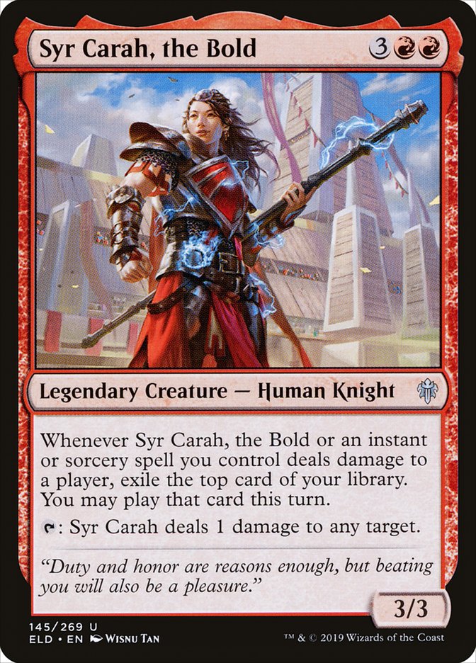 Syr Carah, the Bold [Throne of Eldraine] | Total Play