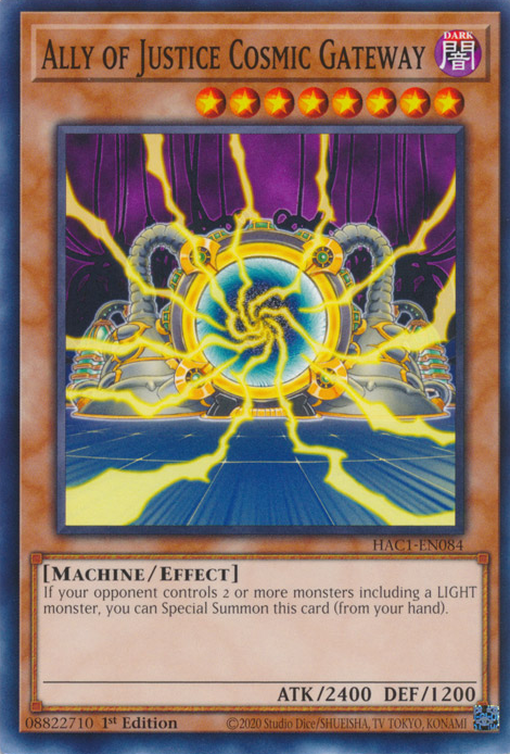 Ally of Justice Cosmic Gateway [HAC1-EN084] Common | Total Play