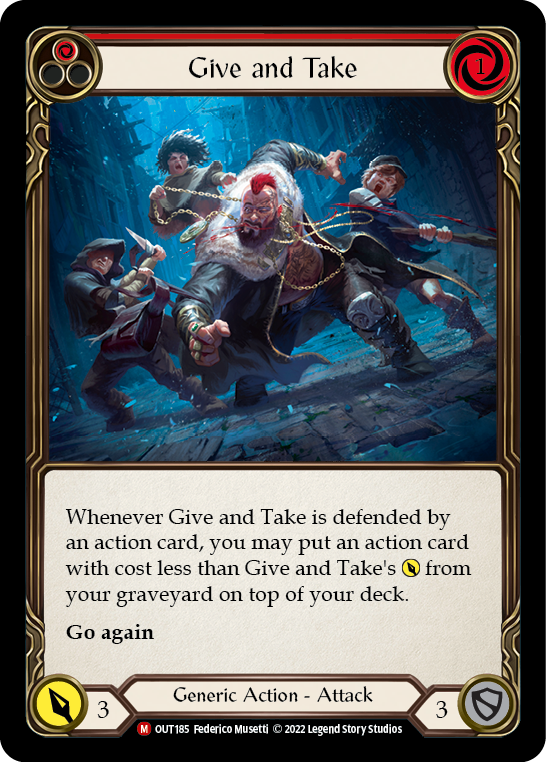 Give and Take [OUT185] (Outsiders)  Rainbow Foil | Total Play