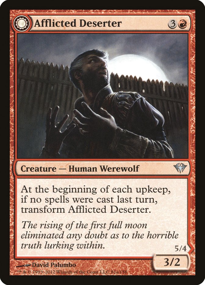 Afflicted Deserter // Werewolf Ransacker [Dark Ascension] | Total Play