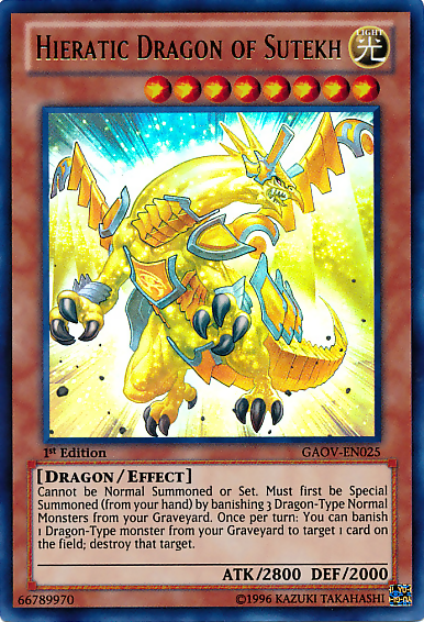 Hieratic Dragon of Sutekh [GAOV-EN025] Ultra Rare | Total Play