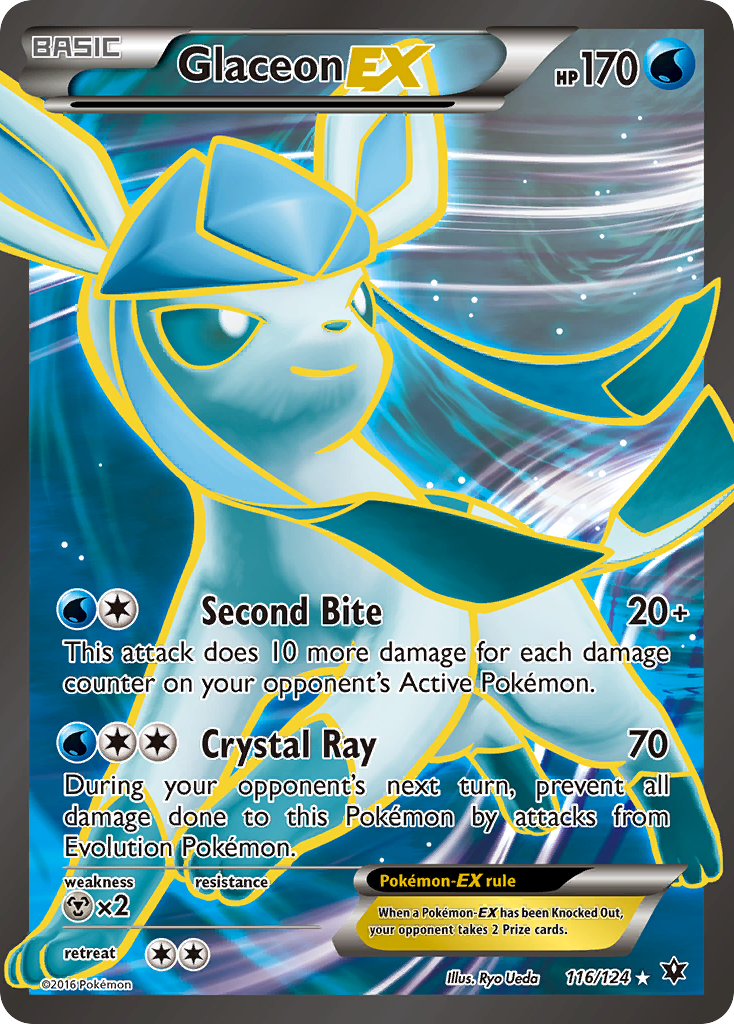 Glaceon EX (116/124) [XY: Fates Collide] | Total Play