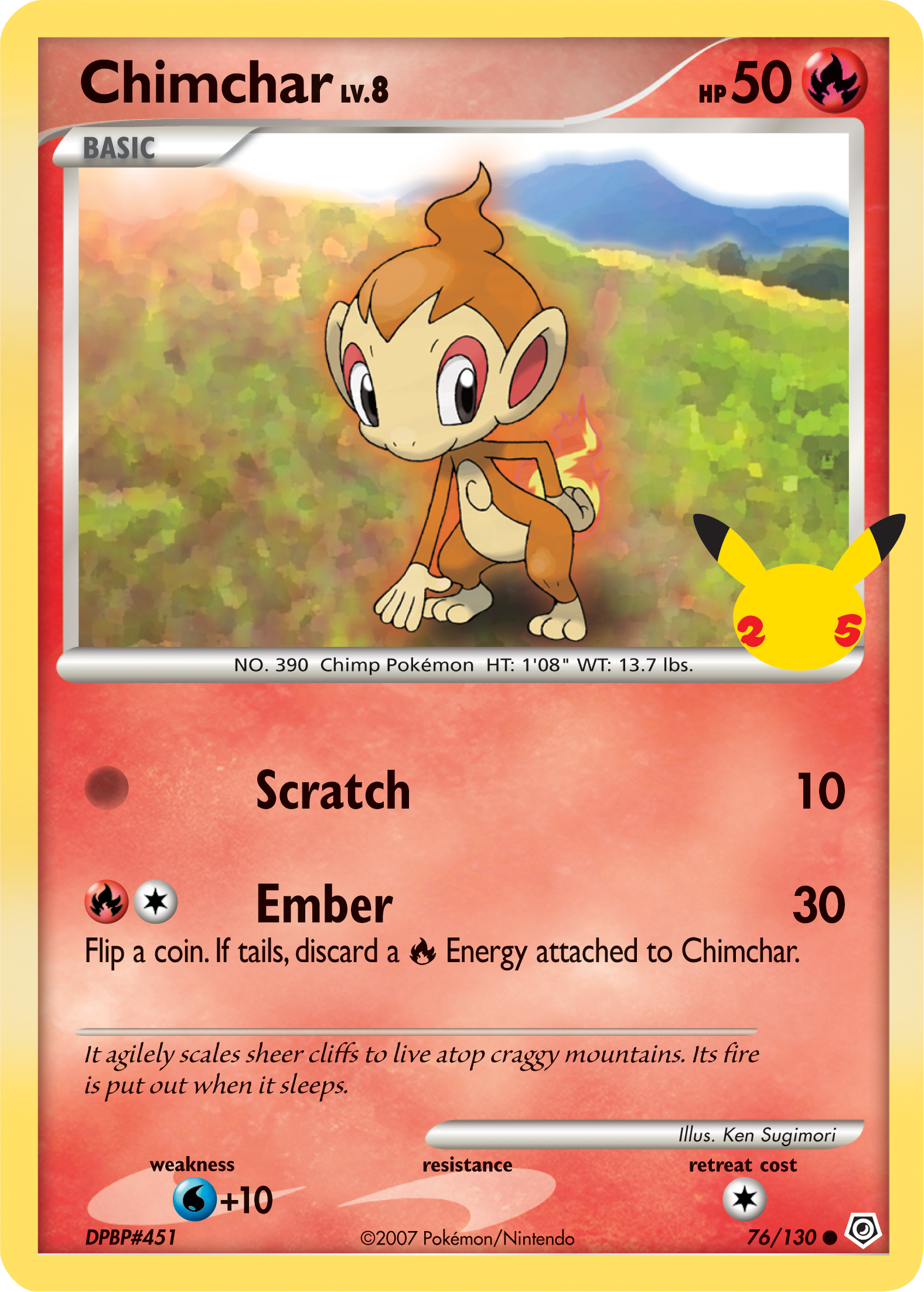 Chimchar (76/130) (Jumbo Card) [First Partner Pack] | Total Play