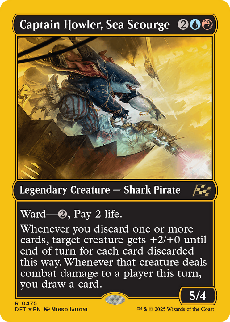 Captain Howler, Sea Scourge (First-Place Foil) [Aetherdrift] | Total Play