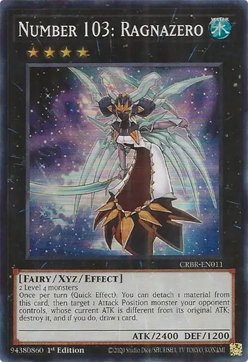 Number 103: Ragnazero (SR) [CRBR-EN011] Super Rare | Total Play
