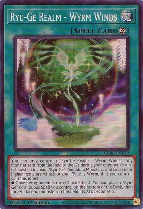 Ryu-Ge Realm - Wyrm Winds (SR) [CRBR-EN039] Super Rare | Total Play