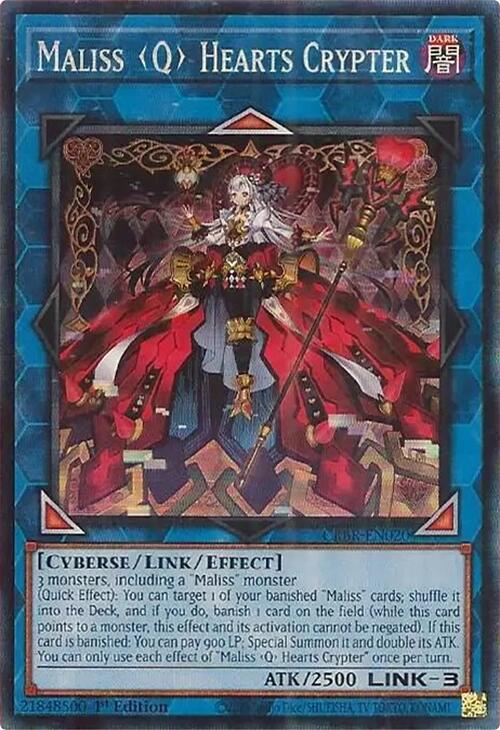 Maliss Q Hearts Crypter [CRBR-EN020] Collector's Rare | Total Play