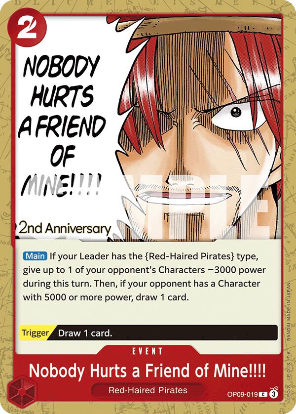 Nobody Hurts a Friend of Mine!!!! [Emperors in the New World: 2nd Anniversary Tournament Cards] | Total Play