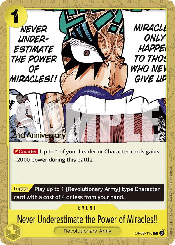 Never Underestimate the Power of Miracles!! [Emperors in the New World: 2nd Anniversary Tournament Cards] | Total Play