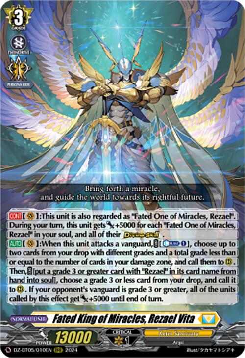 Fated King of Miracles, Rezael Vita (DZ-BT05/010EN) [DZ-BT05: Omniscient Awakening] | Total Play