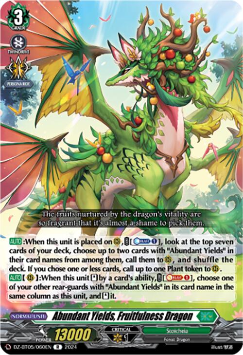 Abundant Yields, Fruitfulness Dragon (DZ-BT05/060EN) [DZ-BT05: Omniscient Awakening] | Total Play