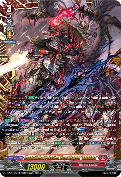 Unparalleled Drekasleif, Varga Dragres "Rakshasa" (DZ-BT05/FFR01EN) [DZ-BT05: Omniscient Awakening] | Total Play