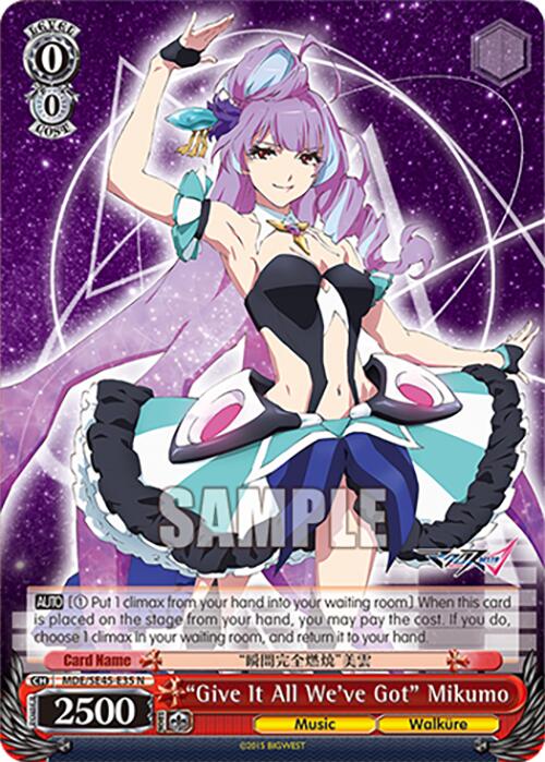 "Give It All We've Got" Mikumo (MDE/SE45E35 N) [MACROSS Delta Premium Booster] | Total Play