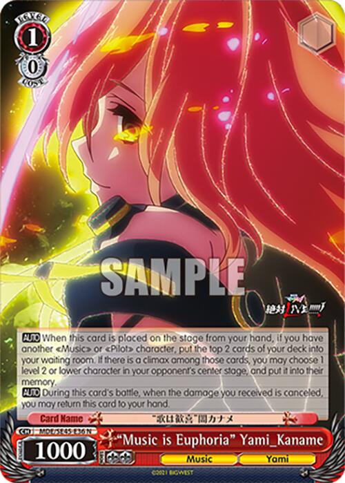 "Music is Euphoria" Yami_Kaname (MDE/SE45E36 N) [MACROSS Delta Premium Booster] | Total Play