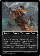 Bounty: Eriana, Wrecking Ball // Bounty Rules Double-Sided Token [Outlaws of Thunder Junction Commander Tokens] | Total Play