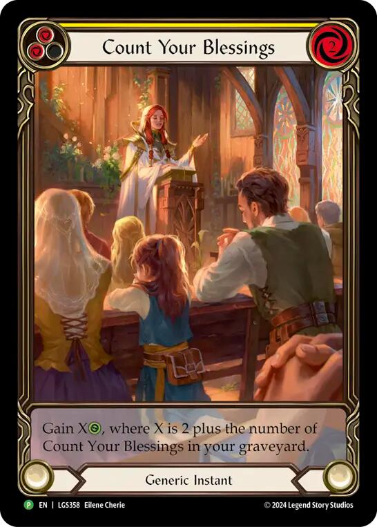 Count Your Blessings (Yellow) (Rainbow Foil) [LGS358] (Promo)  Rainbow Foil | Total Play