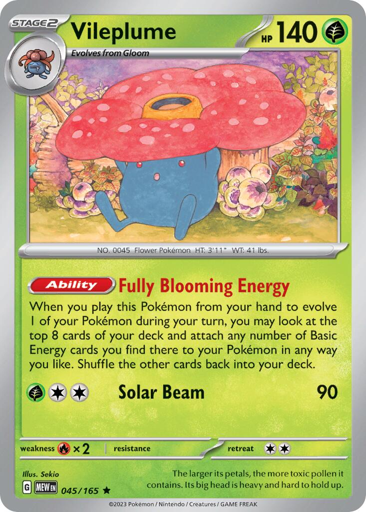 Vileplume (045/165) (Theme Deck Exclusive) [Scarlet & Violet 151] | Total Play