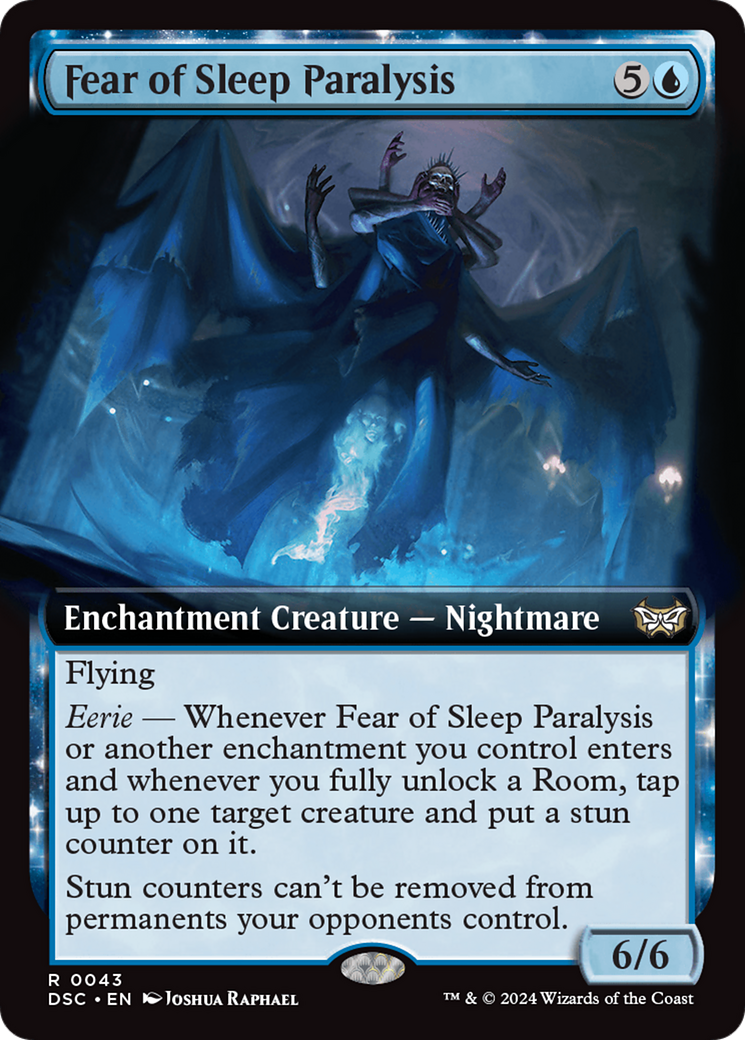 Fear of Sleep Paralysis (Extended Art) [Duskmourn: House of Horror Commander] | Total Play